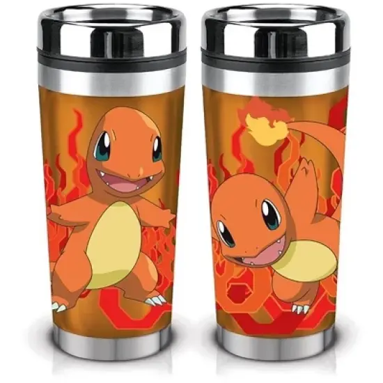 Just Funky Pokemon Charmander 16oz Travel Mug image {1}