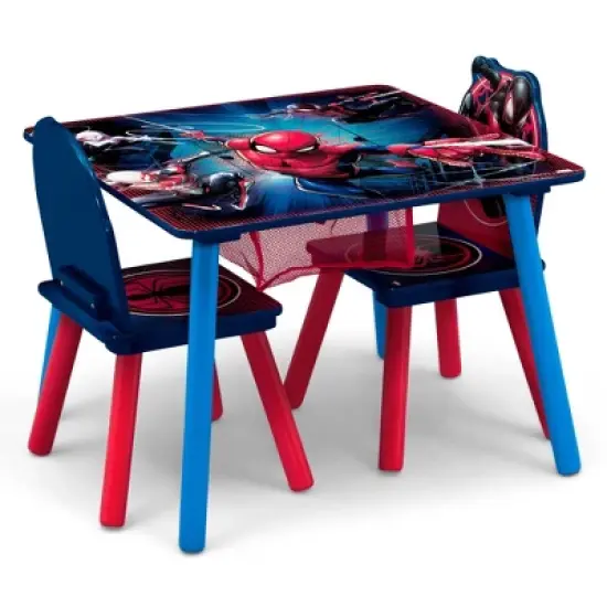 Delta Children Spider-Man Kids' Table and Chair Set with Storage (2 Chairs Included) - Greenguard Gold Certified - 3ct image {3}