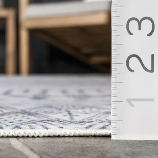 nuLOOM Codi Moroccan Banded Machine Washable Indoor/Outdoor Patio Area Rug image {2}