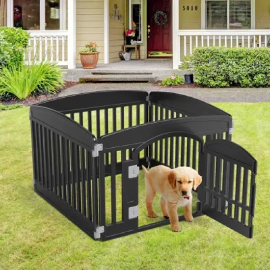Gulches Dog Playpen Safe & Secure Indoor/Outdoor Pet Fence | Folding & Portable | Ideal for Small to Medium Dogs | Easy to Clean image {2}