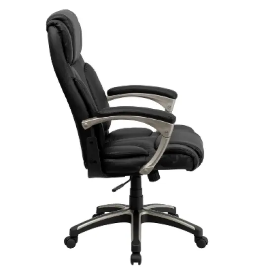 Flash Furniture Hansel High Back Folding Black LeatherSoft Executive Swivel Office Chair with Arms image {7}