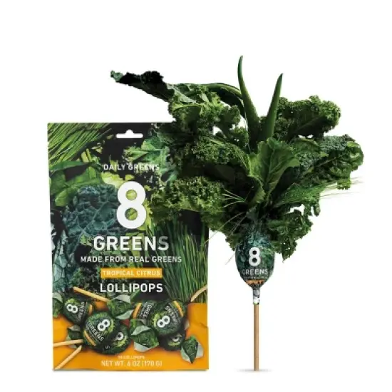 8Greens Lollipops Citrus Flavor Dietary Supplement - 10ct image {5}