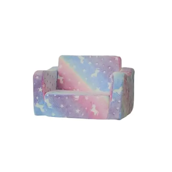 Compression Modular Kids Sofa, Perfect Sleeper Extra Convertible Sofa to Lounger, Comfy 2-in-1 Flip Open Couch Sleeper for Kids Pink Small Sofa image {11}