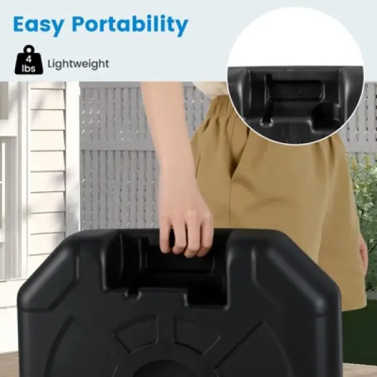 Tangkula Fillable Patio Umbrella Base Outdoor Market Umbrella Stand w/ Handle for Yard image {4}