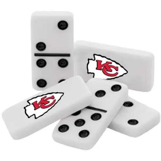 MasterPieces Officially Licensed NFL Kansas City Chiefs 28 Piece Dominoes Game for Adults image {2}