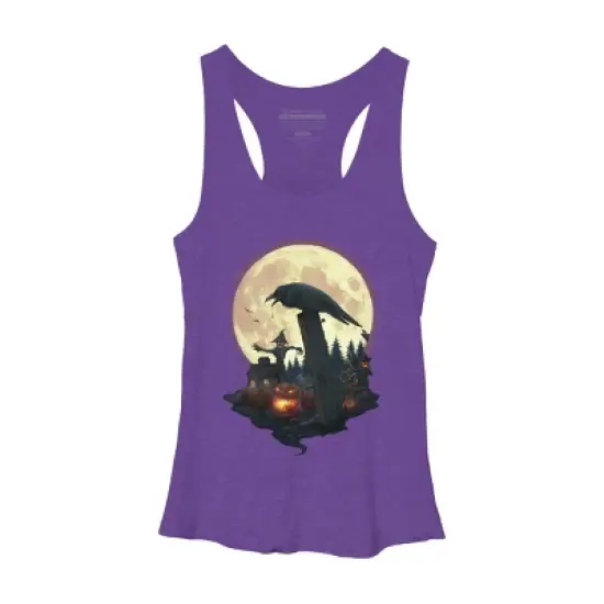 Women's Design By Humans Halloween Theme By chriskar Racerback Tank Top image {4}