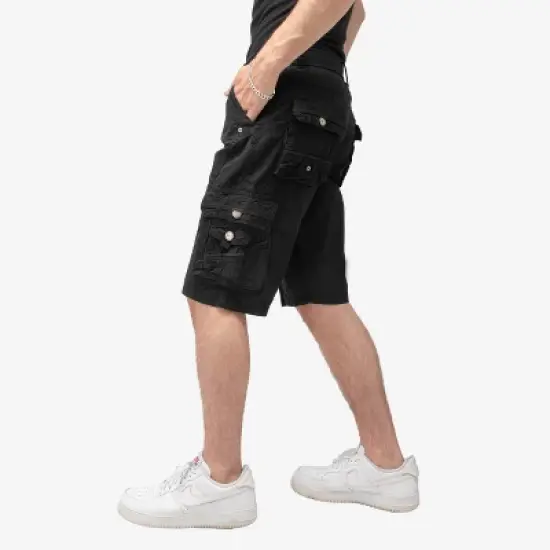 X RAY Men's Belted 12.5" Inseam Knee Length Cargo Shorts (Big & Tall) image {3}