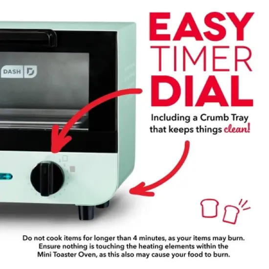 Dash Mini Toaster Oven Aqua image {3}