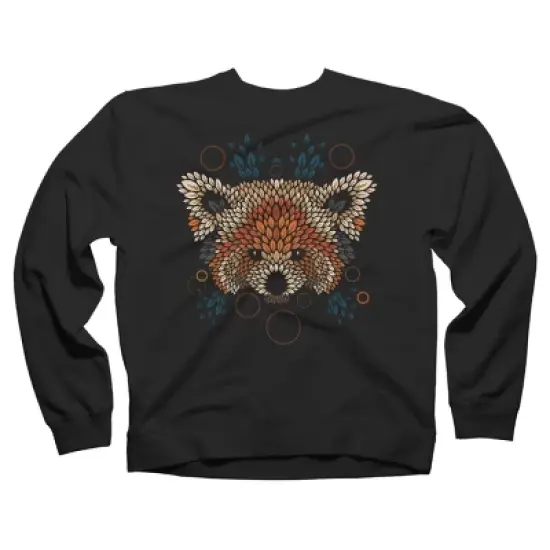 Adult Design By Humans Red Panda Face By LetterQ Sweatshirt image {3}