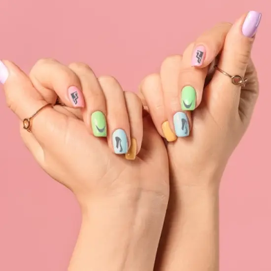 Unique Bargains Colorful Nail Art Stamp FG-216 Silver Tone 1 Pc image {1}