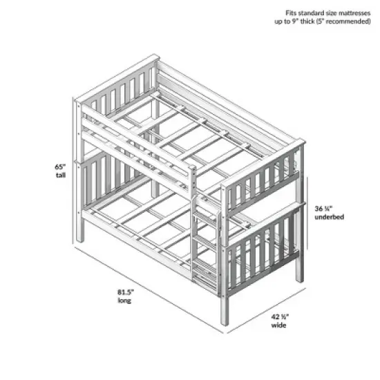Max & Lily Twin over Twin Bunk Bed image {5}