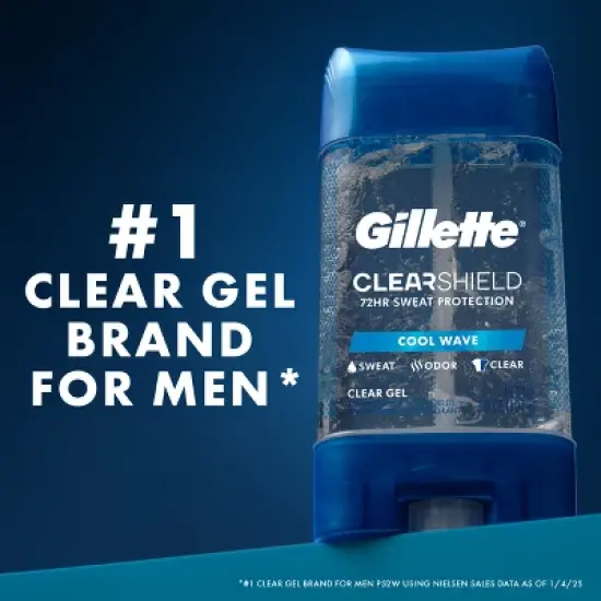 Gillette Clear Gel Antiperspirant Cool Wave - 3pk/3.8oz image {5}