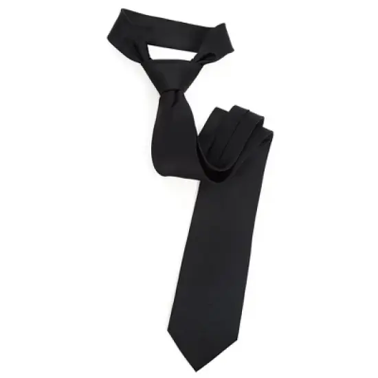 TheDapperTie Men's Purple Solid 2.75 Inch Width Slim Necktie With Hanky image {2}