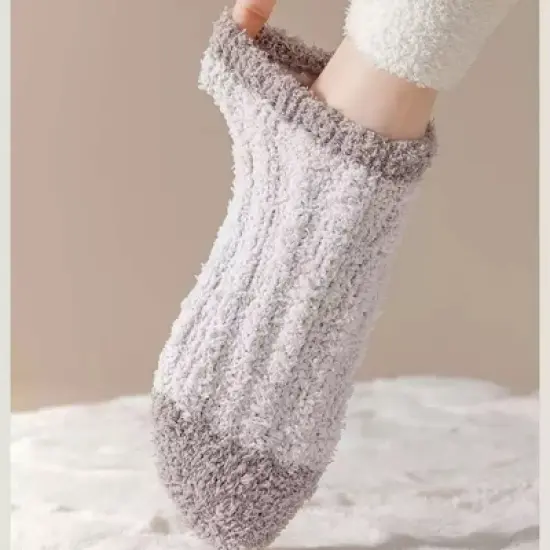 Anna-Kaci Women's 3-Pair Ultra-Soft Fuzzy Ankle Socks with Cozy Textured Design US 5&ndash;10 image {3}