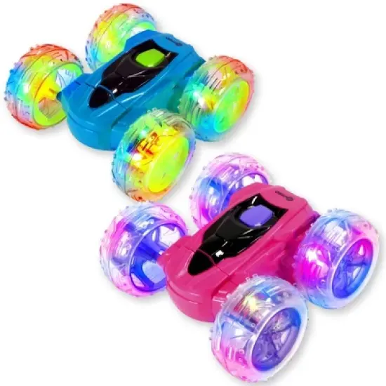 Contixo SC3 RC Flip Racer Stunt Car 2-pack Pink and Blue image {1}