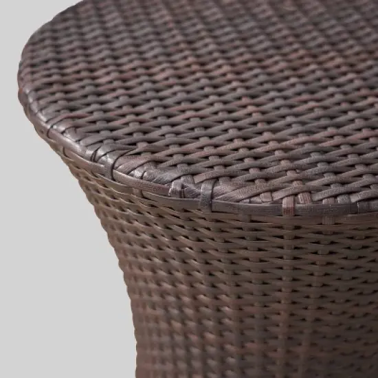 Sagan 3pc Wicker Patio Chat Set - Brown/Beige - Christopher Knight Home image {4}