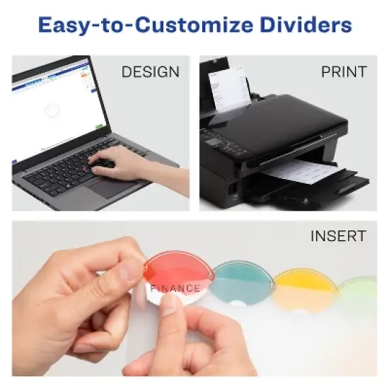 Avery Insertable Style Edge Plastic Mini Dividers for 3 Ring Binders, 5.5" x 8.5", 5-Tab Sets, Multicolor, 4 Sets (21118) image {1}