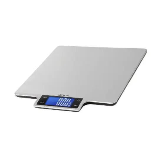 Taylor 22lb Stainless Steel Platform Kitchen Food Scale Gray: Digital Baking & Postal Scale with Oversized LCD Display image {1}