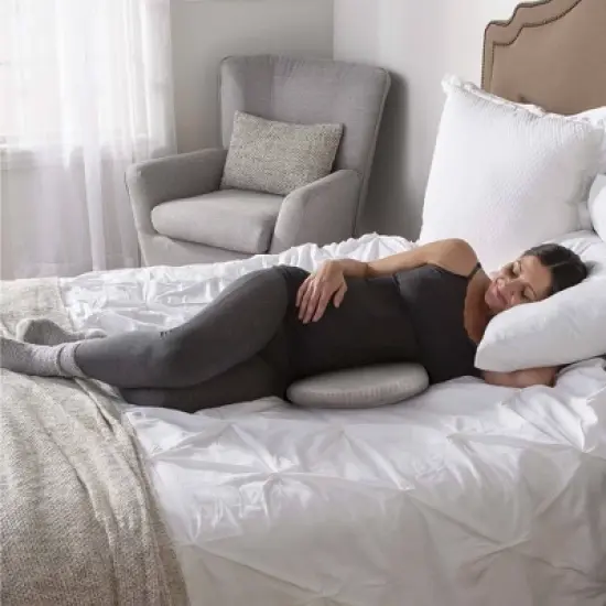 Boppy Organic Cotton Pregnancy Support Wedge-Biscotti Liquide Stripe Pillow image {1}