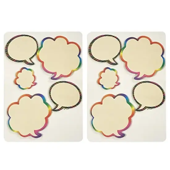 Wrapables Rainbow Thinking Bubble Sticky Notes (Set of 2) image {3}