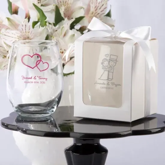 Kate Aspen 9 and 15 oz. Glassware Gift Box with Ribbon image {8}