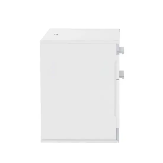 Chintaly Imports,Modern Gloss White 2-Drawer Night Stand image {3}