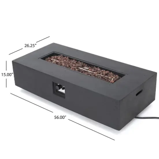 Christopher Knight Home Cape Coral Outdoor Aluminum 7 Seater Sofa Chat Set with Fire Pit image {9}