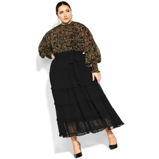 Women's Plus Size Claire Skirt - black | CITY CHIC image {2}