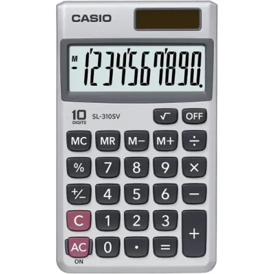 Casio SL-310SV, Sloar Powered Standard Function Calculator image {2}