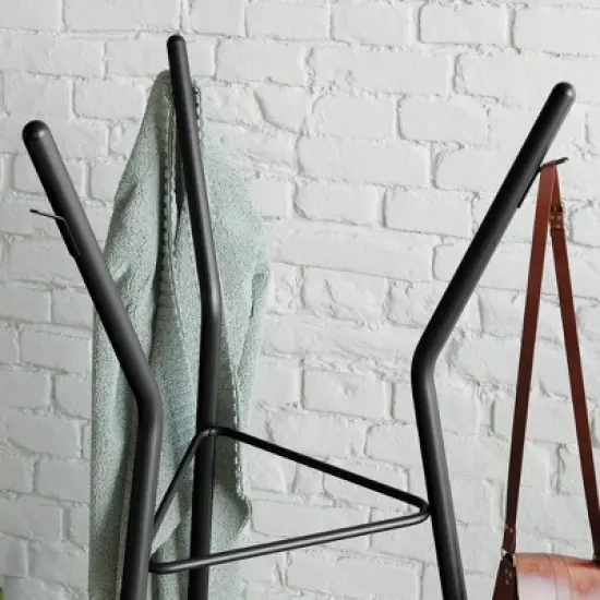 Boulevard Caf&eacute; Coat Tree with Shelves Black - Sauder image {4}