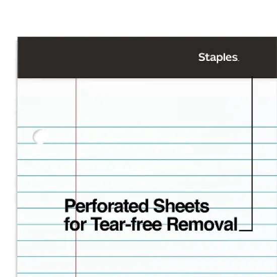 Staples Double Pad Notepads 8.5x11.75 White 100 Sh/Pd 6 Pd/Pk TR57350/35717 image {4}