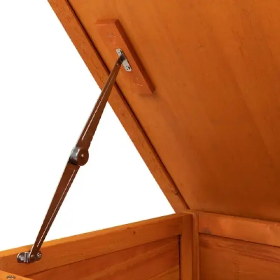 DOMETOUR Modern Wooden Rabbit Cat Dog Hutch, Indoor/Outdoor Retreat House with Openable Roof for Small Pets, Weatherproof image {13}