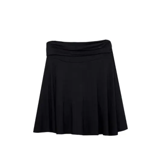 Amy Byer Kids' Fold Over Waist Knit Skater Skirt image {1}