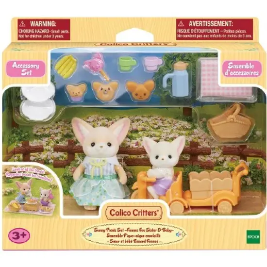 Calico Critters Sunny Picnic Set, Dollhouse Playset with 2 Collectible Figures and Accessories image {3}