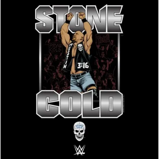 Women's WWE Stone Cold Steve Austin Silver Logo T-Shirt image {1}