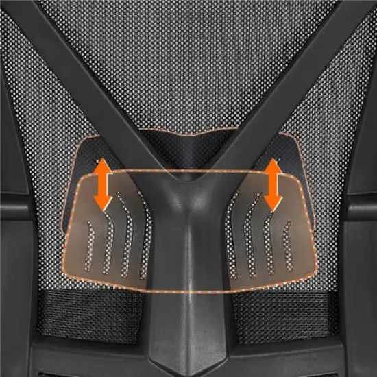 Yaheetech Office Desk Chair Computer Task Chair with Lumbar Support and Armrest image {6}