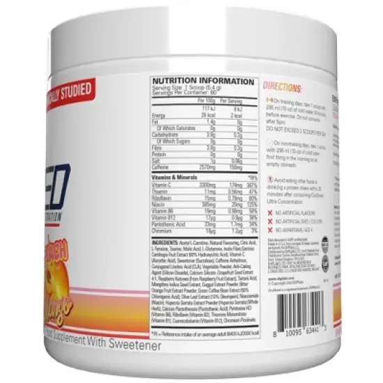 EHPlabs OxyShred Thermogenic Fat Burner - Pre-Workout Powder w/ L-Glutamine, L-Carnitine, Metabolism Booster, Weight Loss - Peach Mango, 60 Servings image {6}