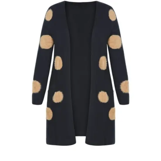 Women's Plus Size Donatella Cardigan - navy marle | EVANS image {4}