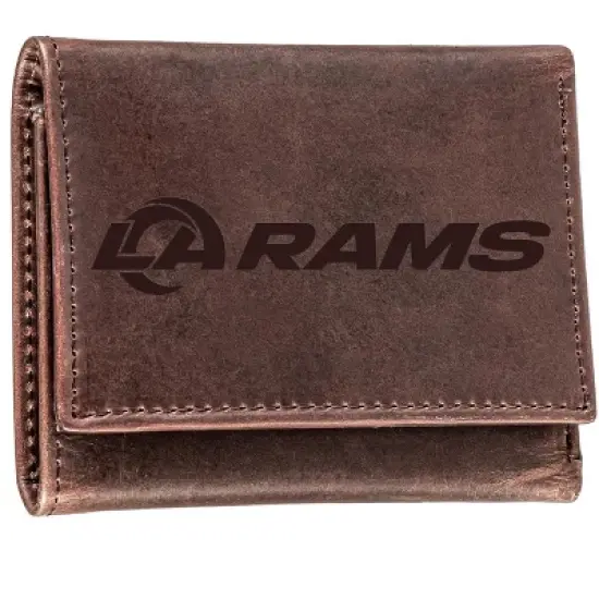 Evergreen Los Angeles Rams Tri-Fold Wallet, Brown image {1}
