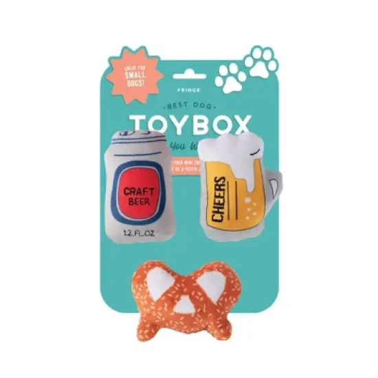 PetShop by Fringe Studio Beer Mini Dog Toy Set - 3pk image {1}
