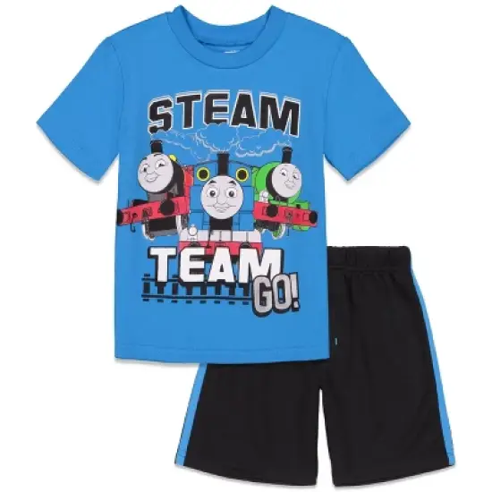 Thomas & Friends Tank Engine Little Boys Mesh Graphic T-Shirt & Mesh Shorts Set Blue  image {5}