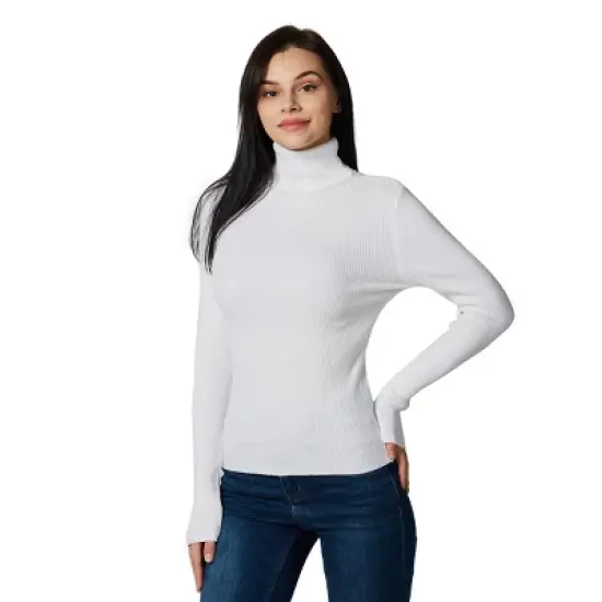 Zilpu  Lightweight Ribbed Turtleneck for Women - Slim Fit image {10}