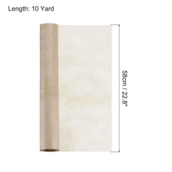 Unique Bargains Flower Wrapping Paper 30ft Floral Bouquet Waterproof Packaging Cotton for Wedding Party Khaki image {1}