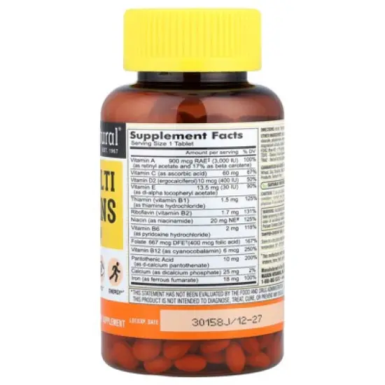 Mason Vitamins Mason Daily Multiple Vitamins With Iron Tablets image {1}