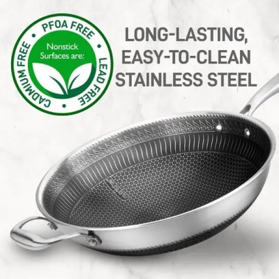 NutriChef 8-Piece Triply Stainless Steel Cookware Set with Non-Stick Coating NC3PLY8Z image {5}