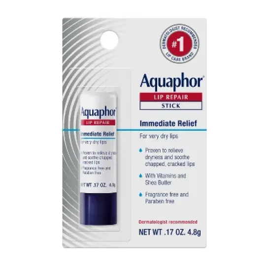 Aquaphor Lip Repair Stick for Dry Chapped Lips - 0.17oz image {12}
