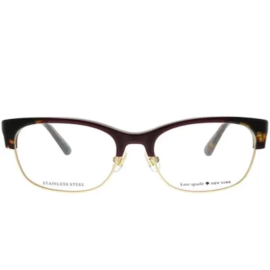 Kate Spade  LHF Womens Rectangle Eyeglasses Opal Burgundy 51mm image {1}