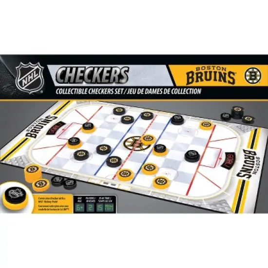 MasterPieces Officially licensed NHL Boston Bruins Checkers Board Game for Families and Kids ages 6 and Up image {5}