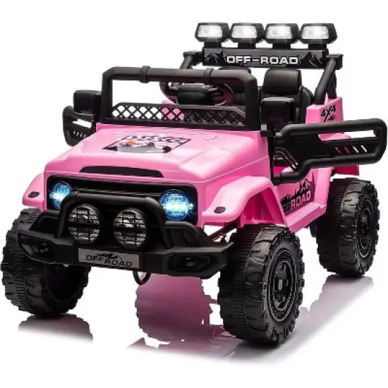 Kids RC Electric Truck, Battery Operated Vehicle with Remote Control, Spring Suspension, LED Lights, Bluetooth, 3 Speed Gears, Parent Remote Control image {9}