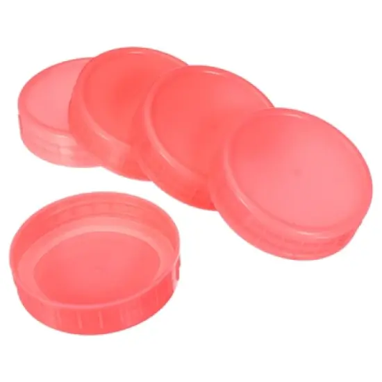 Unique Bargains Regular Mouth Plastic Mason Jar Lids with Silicone Sealing Ring 10 Pcs image {7}